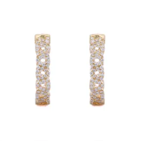 14K Gold Luxurious Diamond Big Hoops