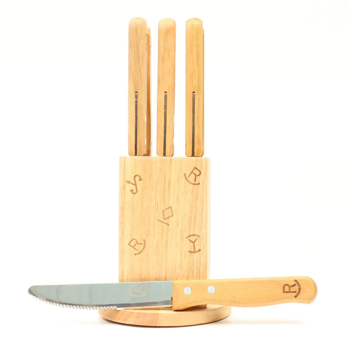 7 Piece Rustic Ranch Knife Set