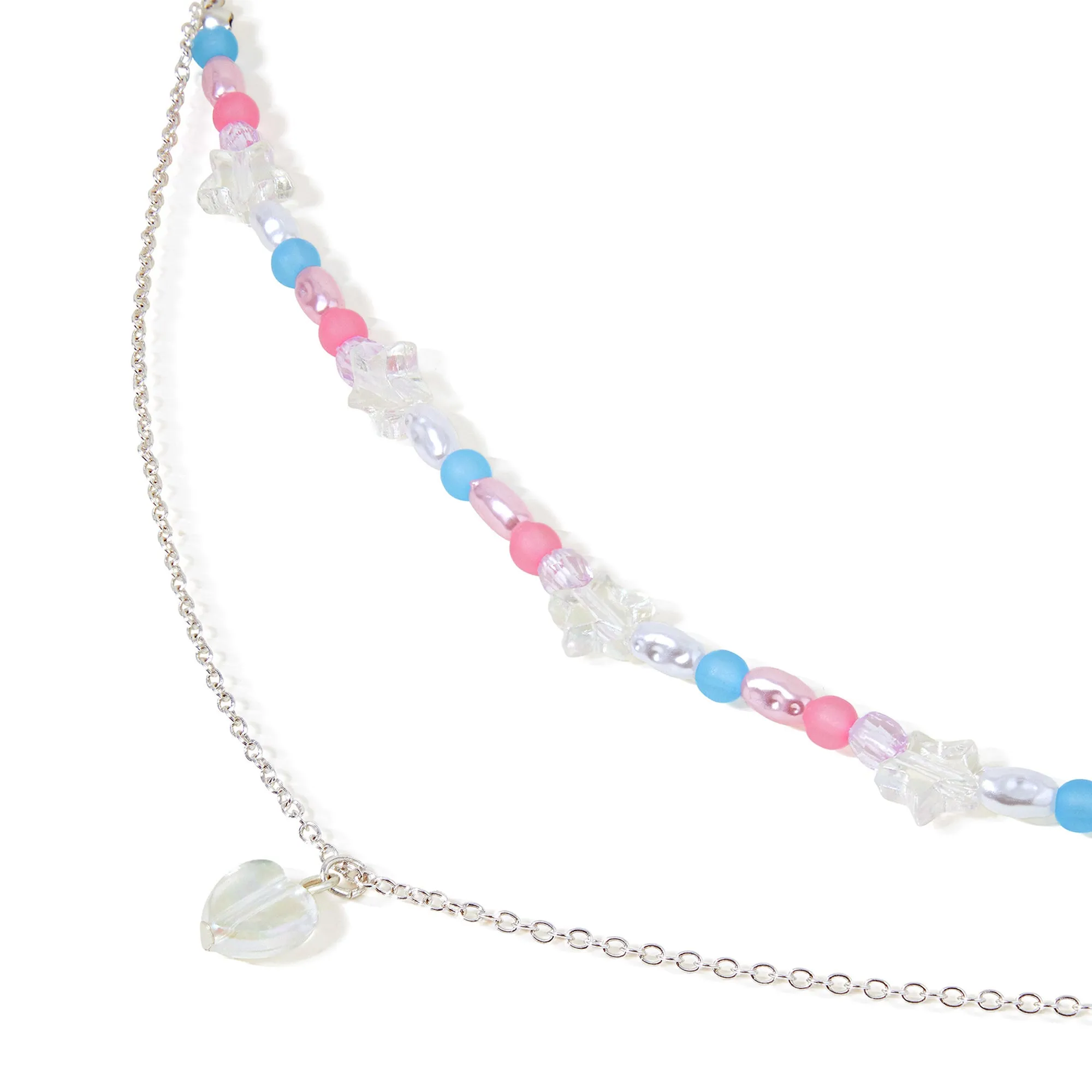 Accessorize London Girl's Layered Heart Necklace