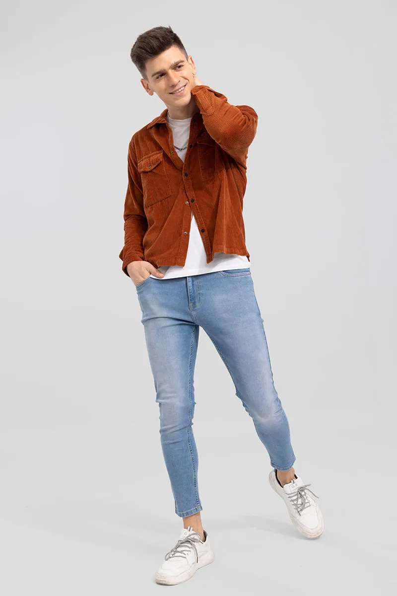 Artic Rustic Orange Corduroy Overshirt