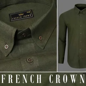 Asparagus Green Luxurious Linen Shirt