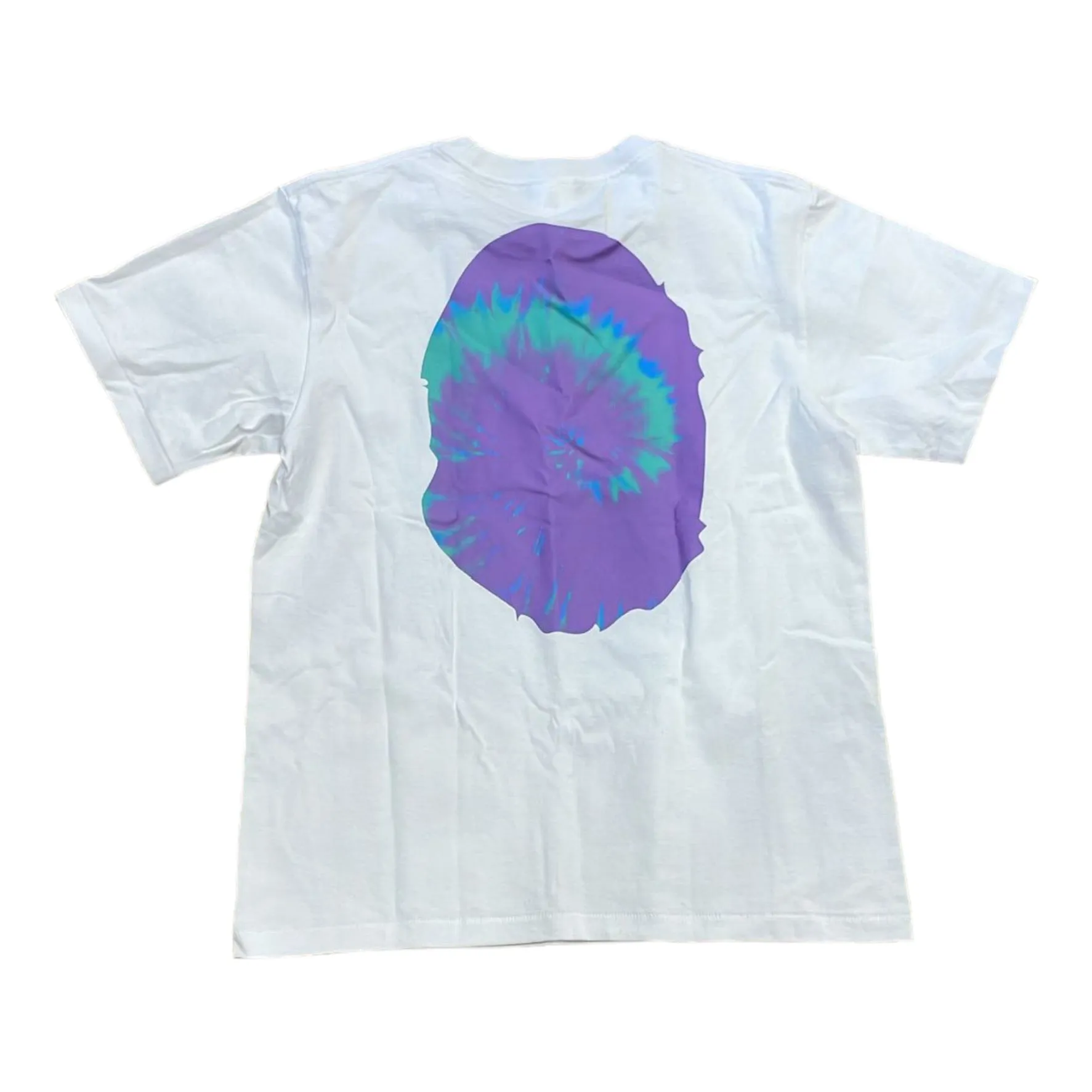 BATHING APE: Tie Dye Bape Head SS Tee