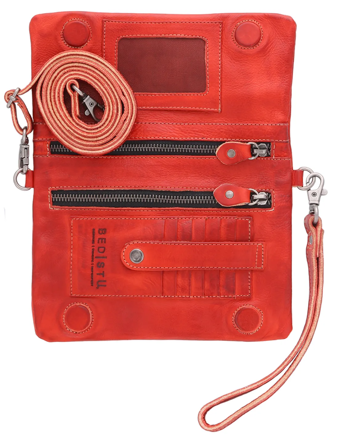 BedStu Cadence Crossbody, Red Rustic