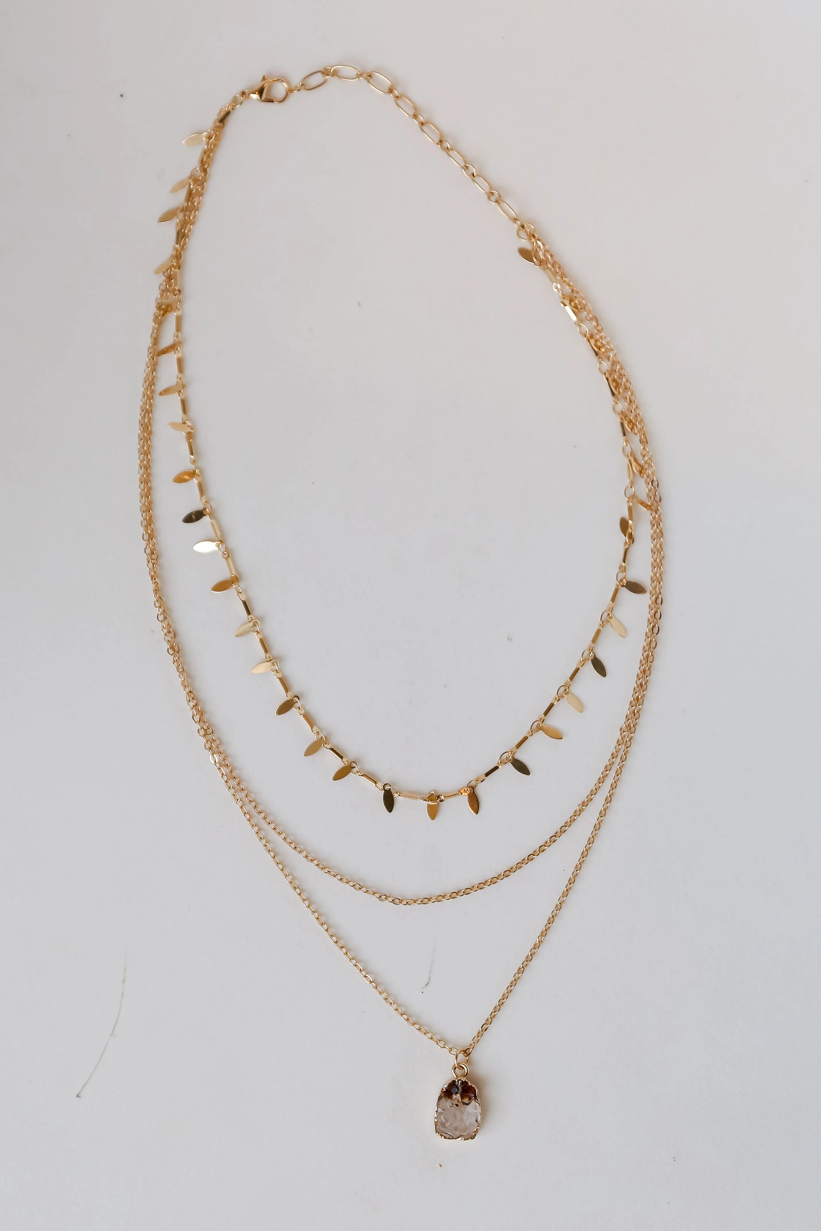 Bella Gold Layered Gemstone Necklace