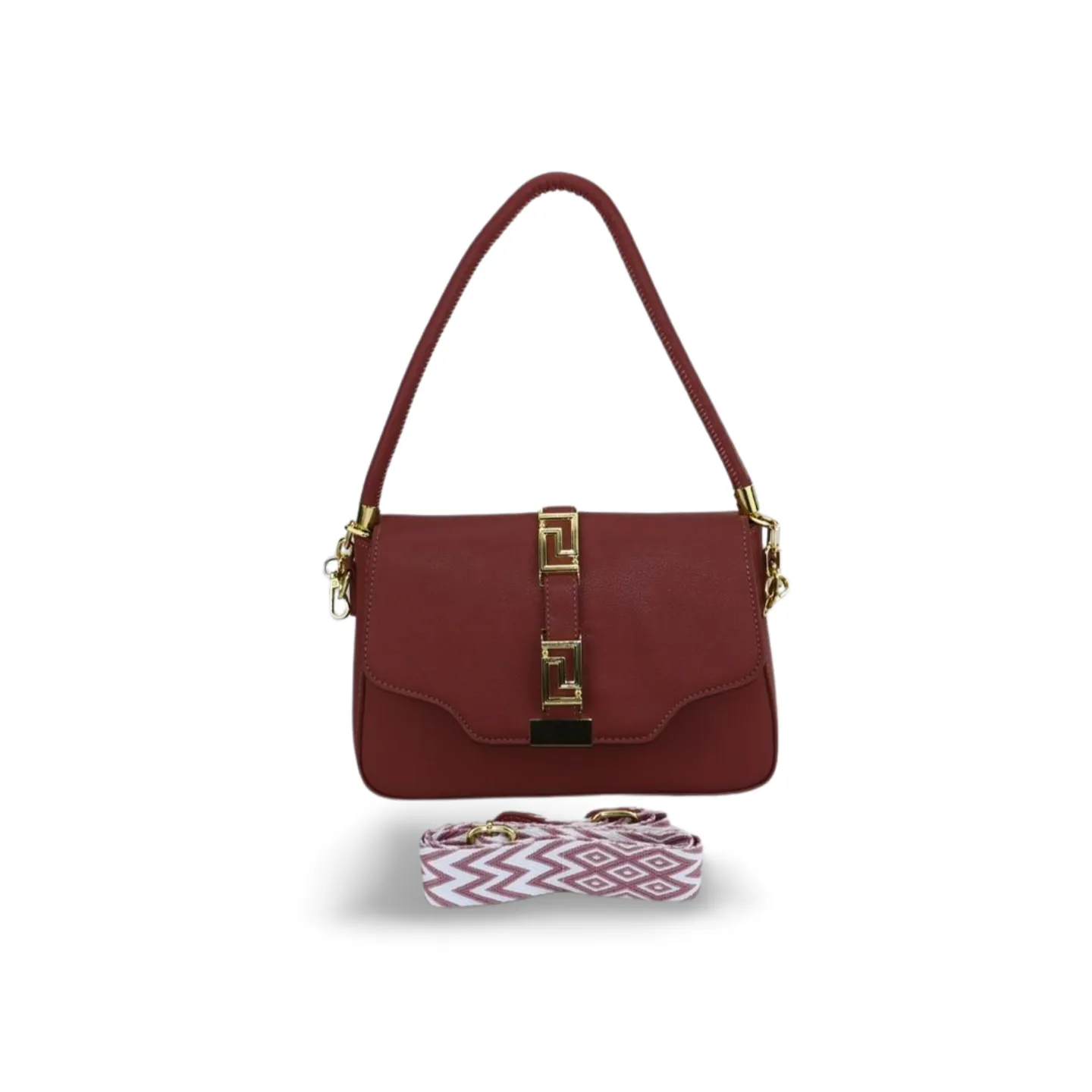 Branded Luxurious Shoulder Bag with Gold Chain Strap