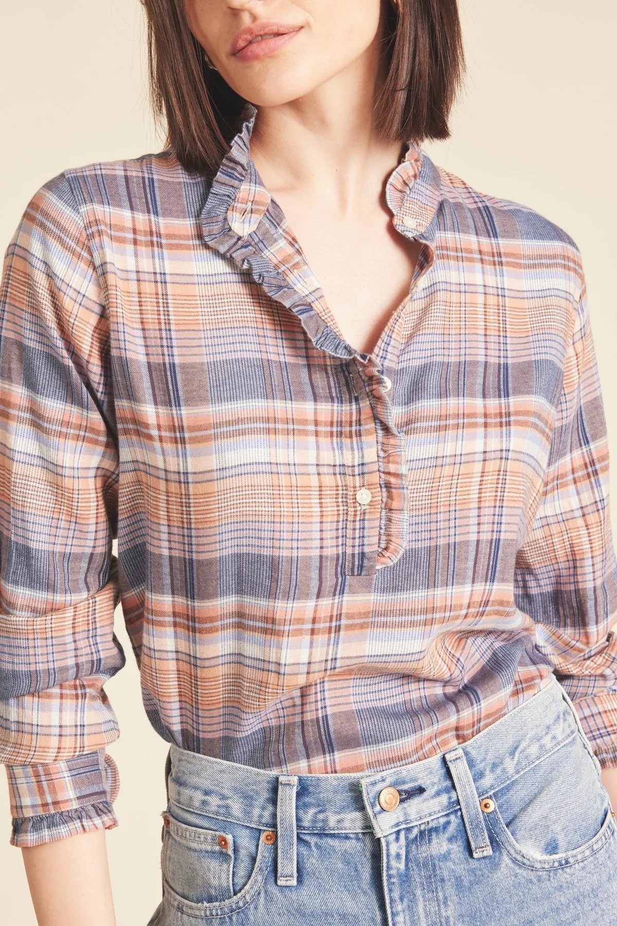 Breezy Blouse ~ Eclipse Plaid