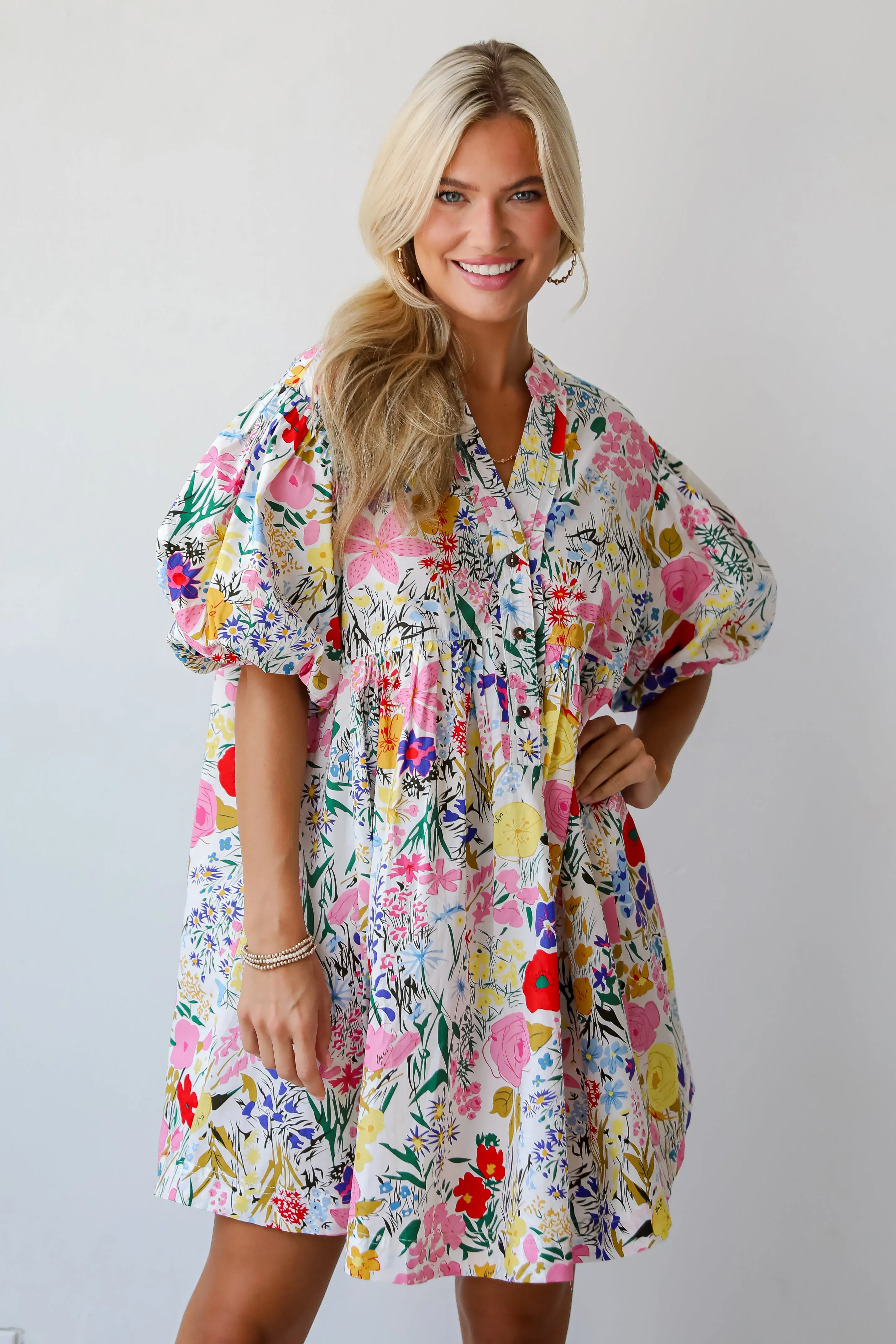 Breezy Catch Multicolored Floral Mini Dress