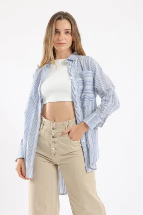 BREEZY COTTON SHIRT - BLUE