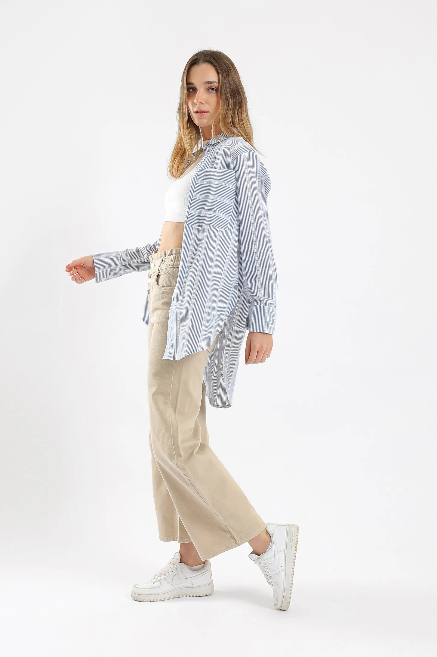 BREEZY COTTON SHIRT - BLUE