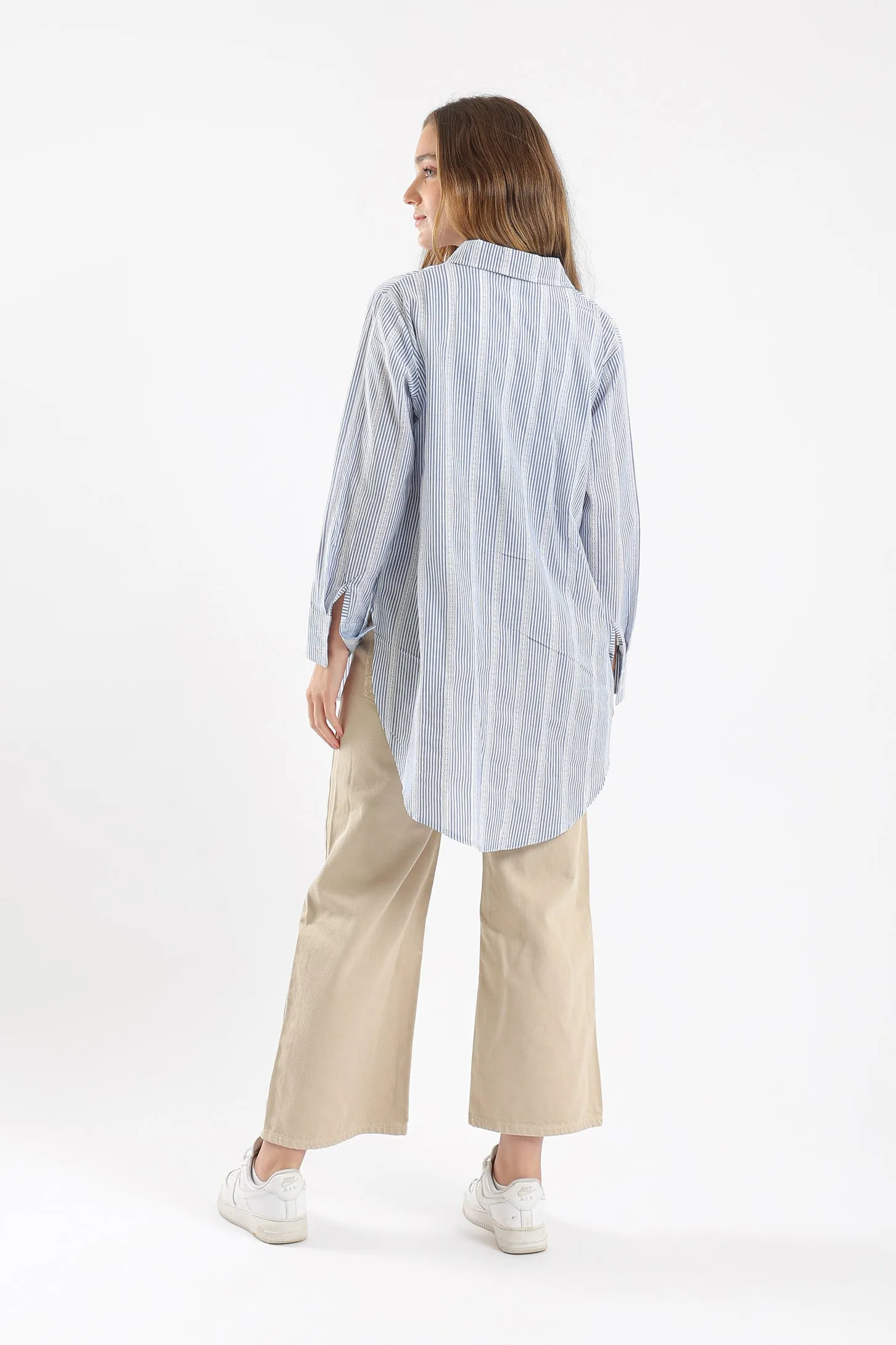 BREEZY COTTON SHIRT - BLUE