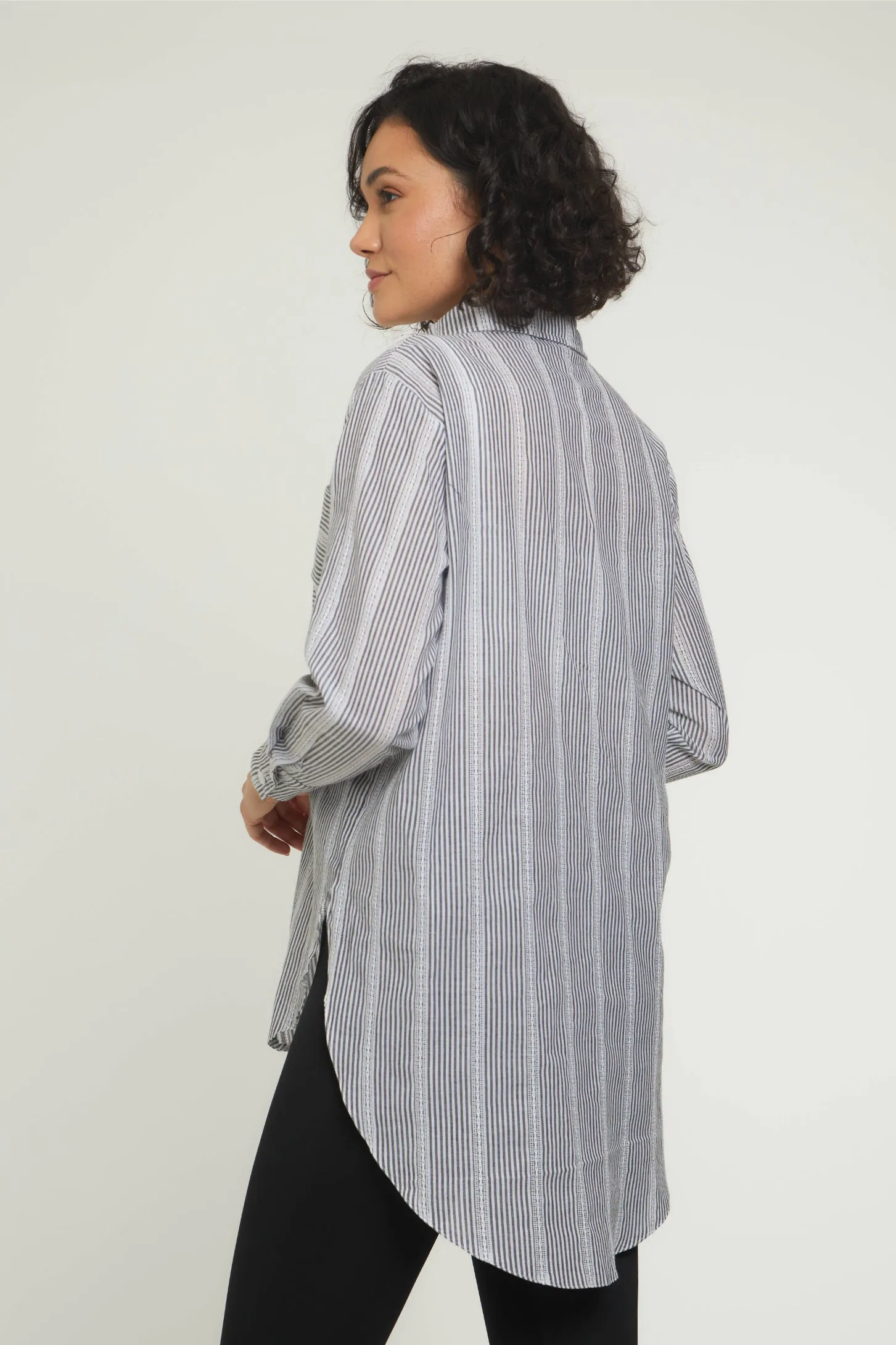 BREEZY COTTON SHIRT - GREY