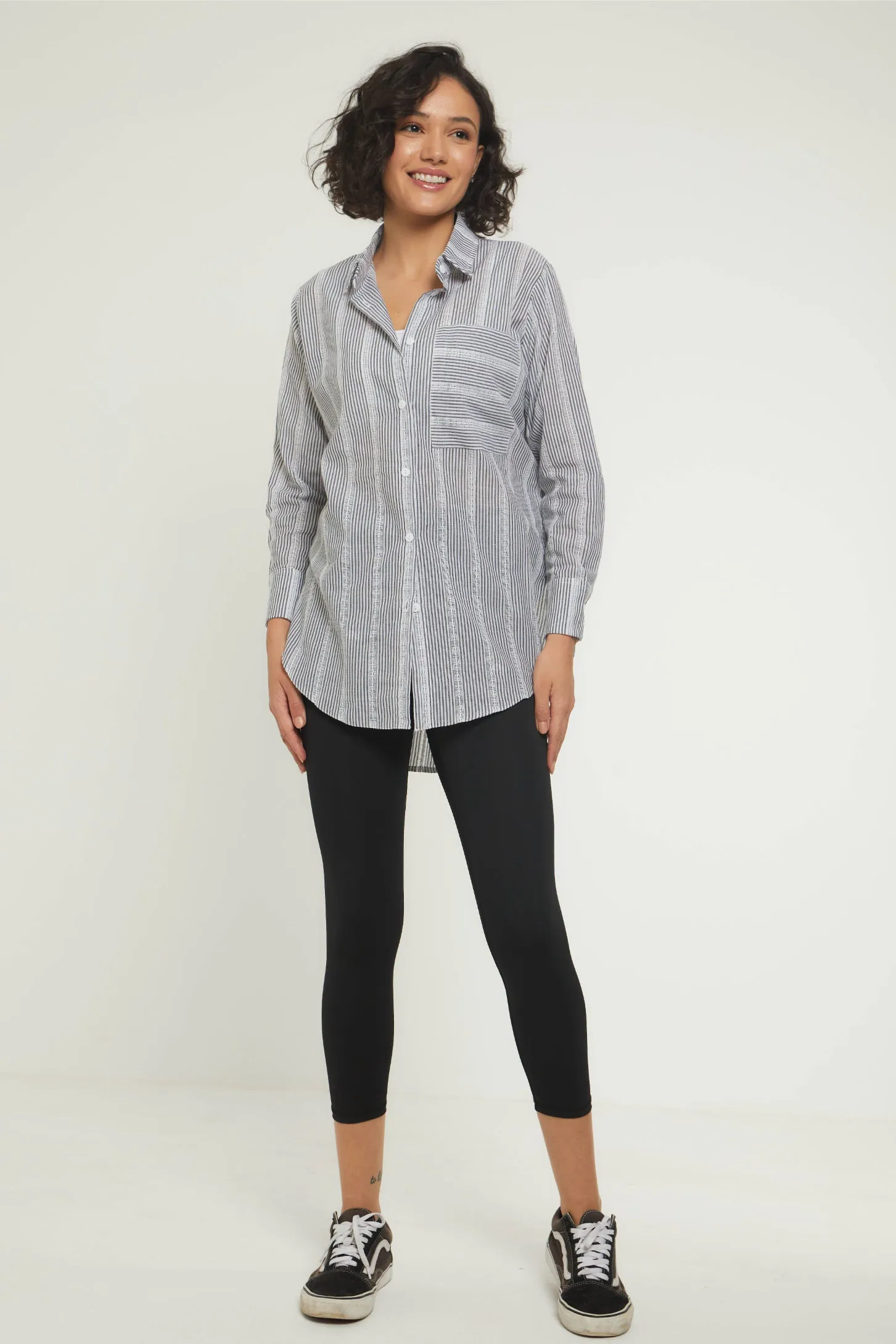 BREEZY COTTON SHIRT - GREY