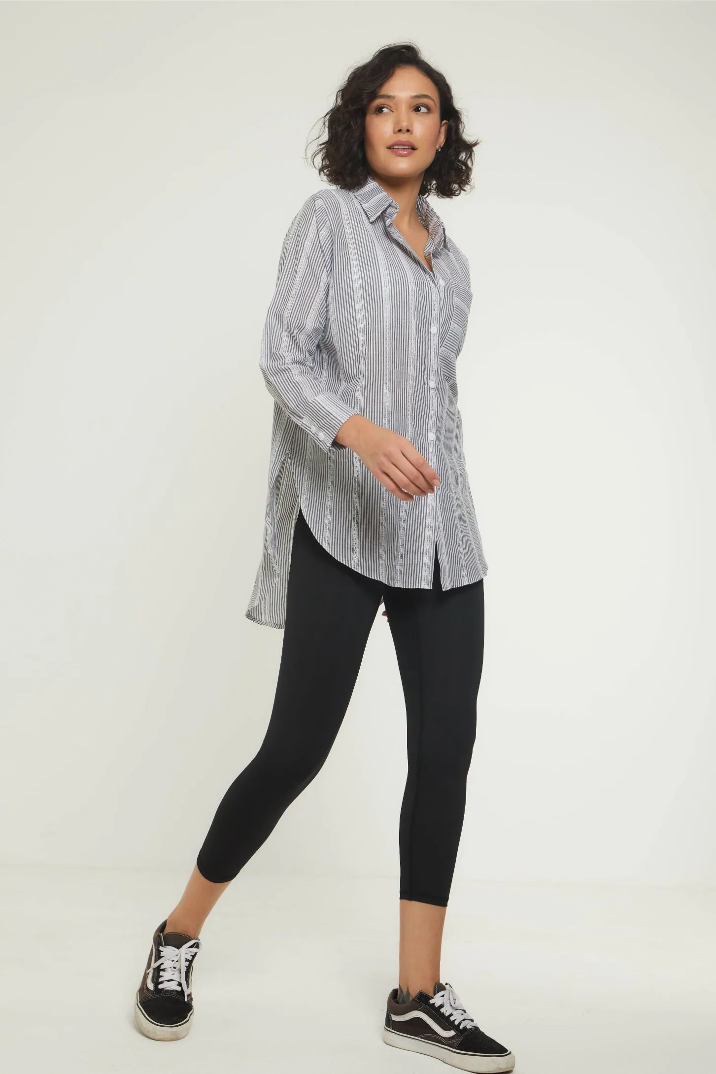 BREEZY COTTON SHIRT - GREY