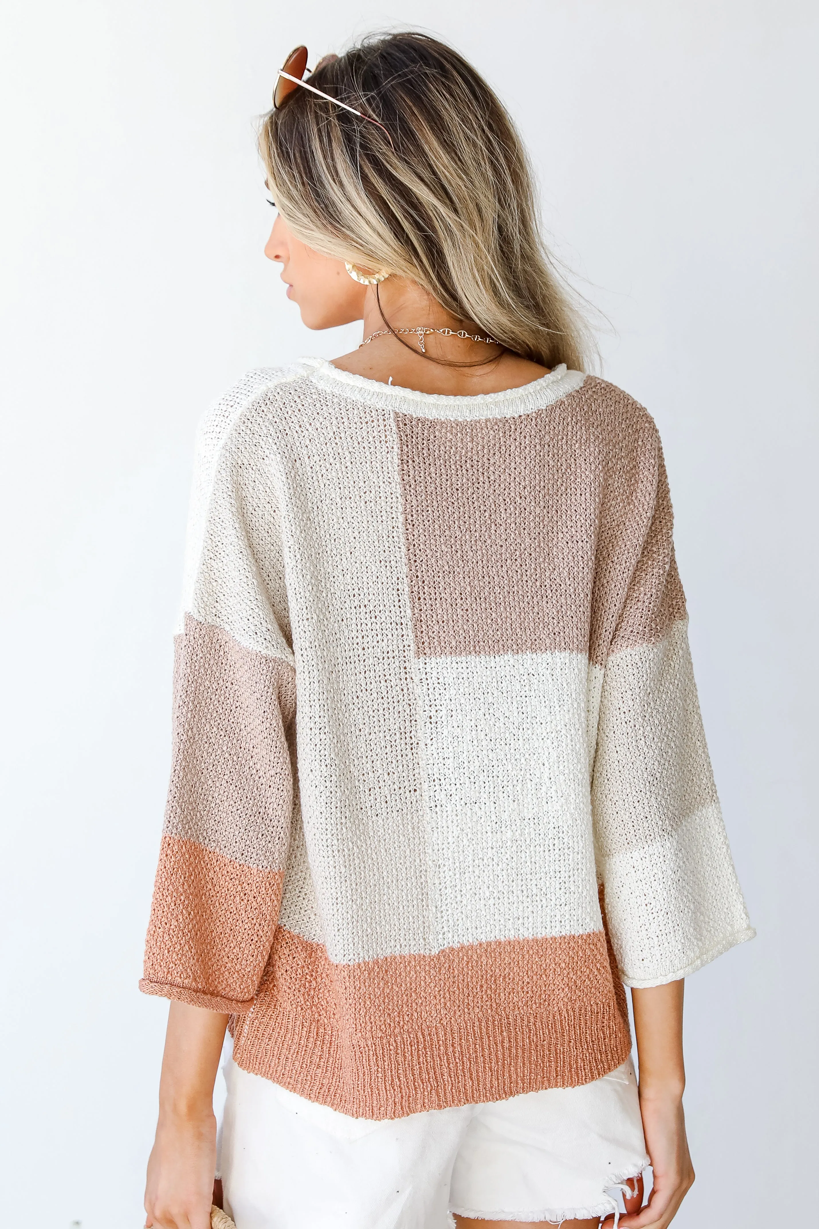 Breezy Livin' Color Block Knit Top