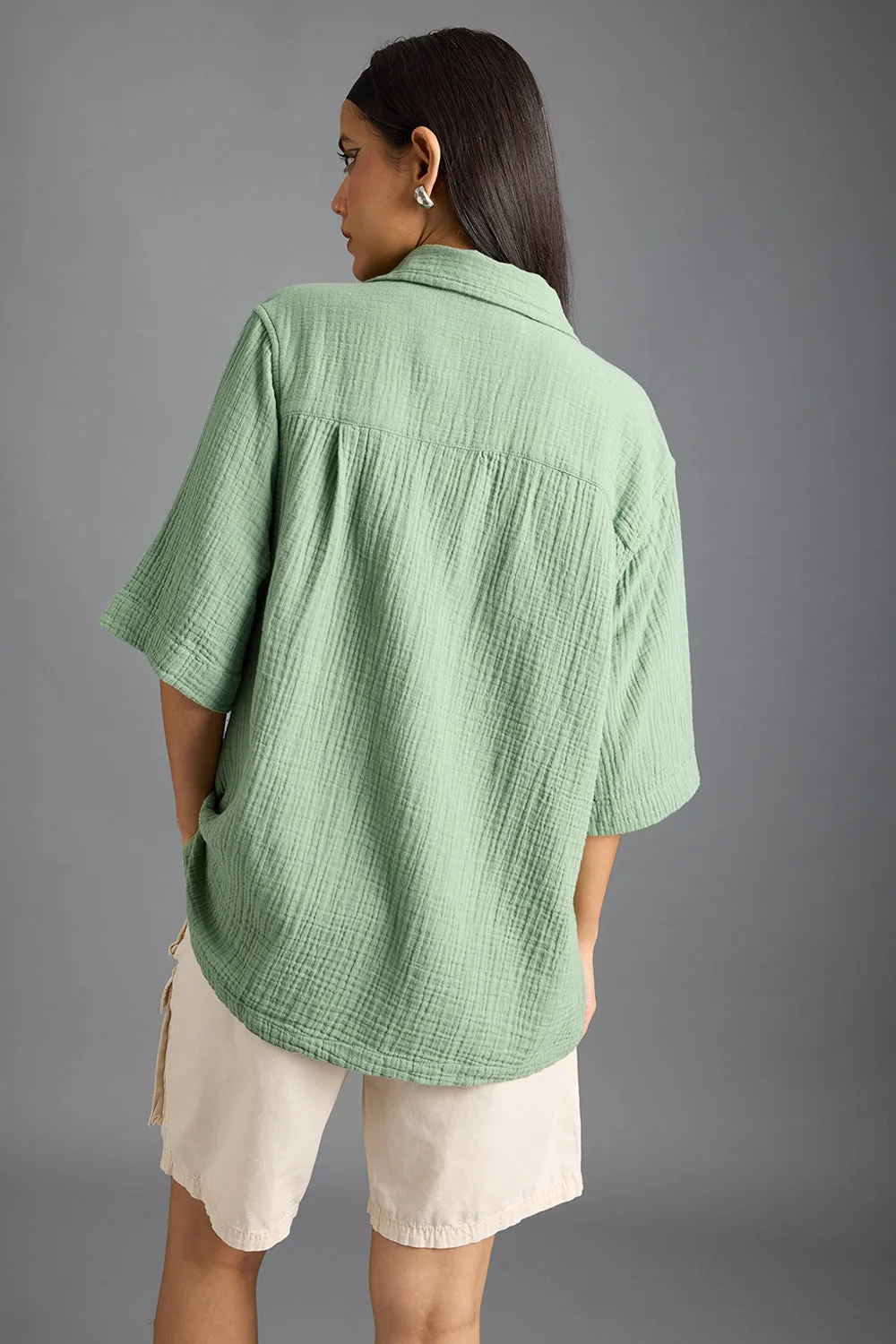 Breezy Relaxed Green Shirt