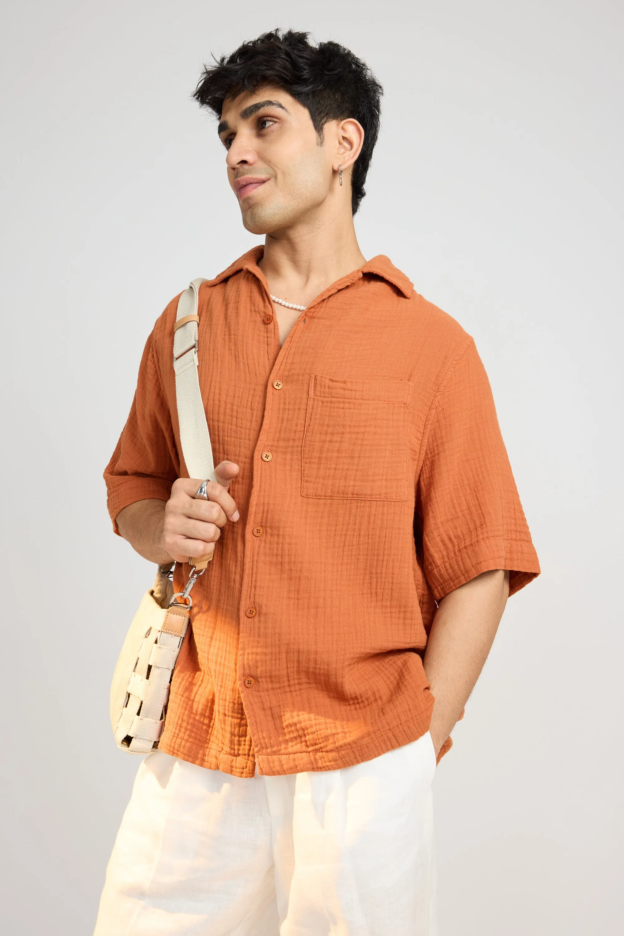 Breezy Relaxed Rust Shirt