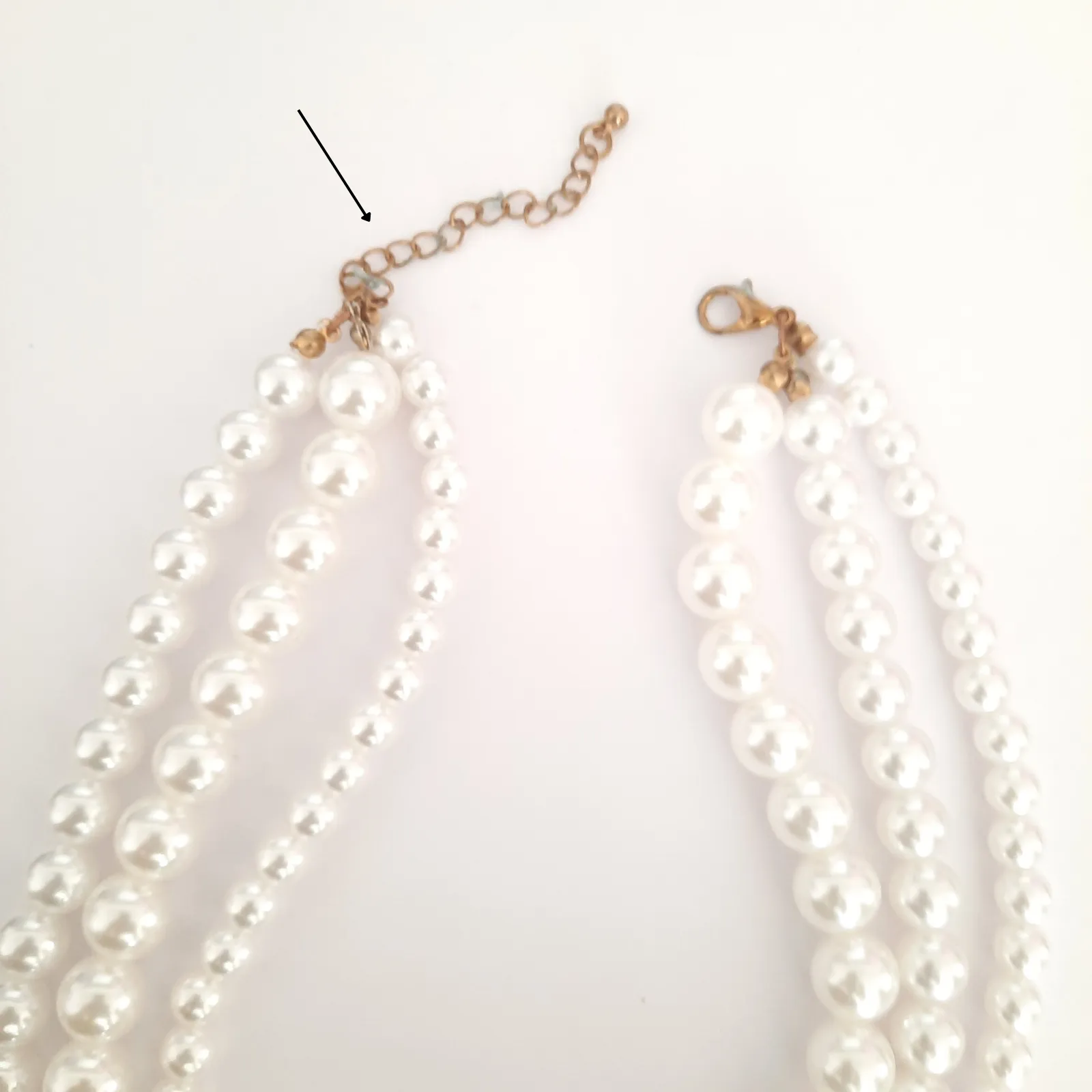 Chunky Pearl Layered Necklace - Sample