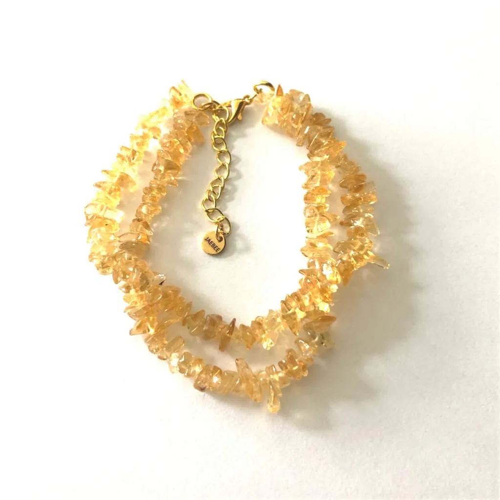 Citrine Chip Layered Bracelet