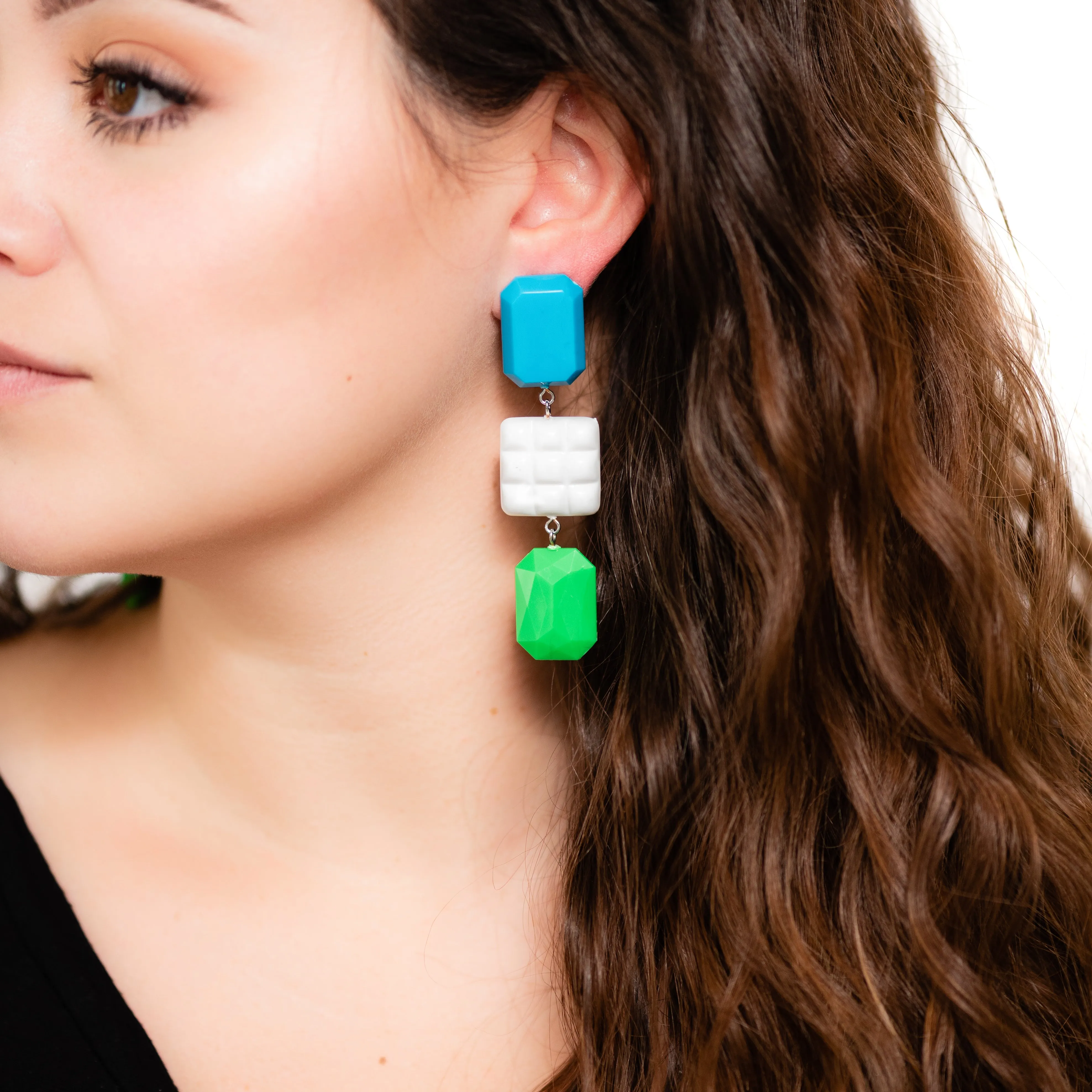 Coastal Summer Retro Statement Earrings