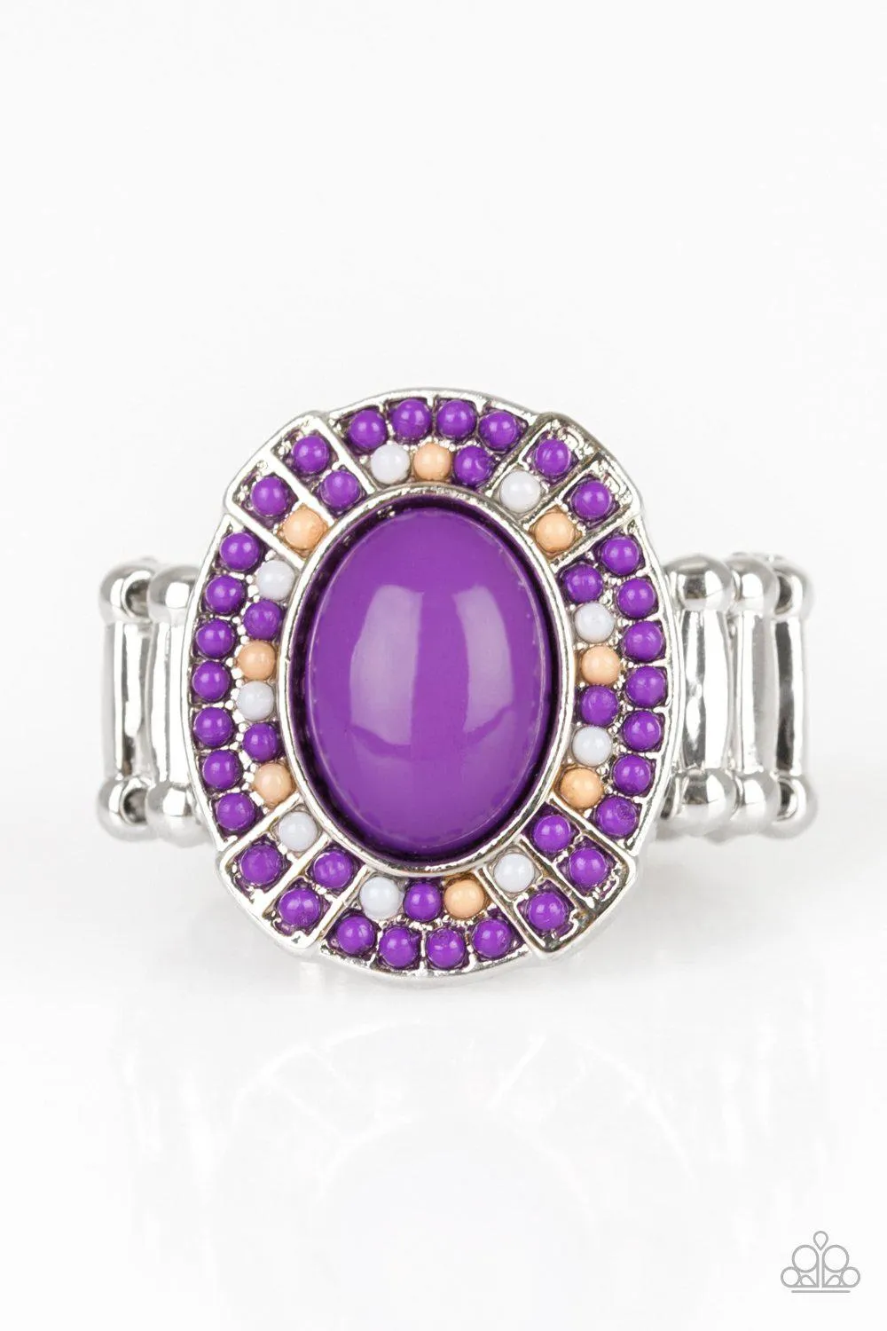 Colorfully Rustic Purple Ring - Paparazzi Accessories