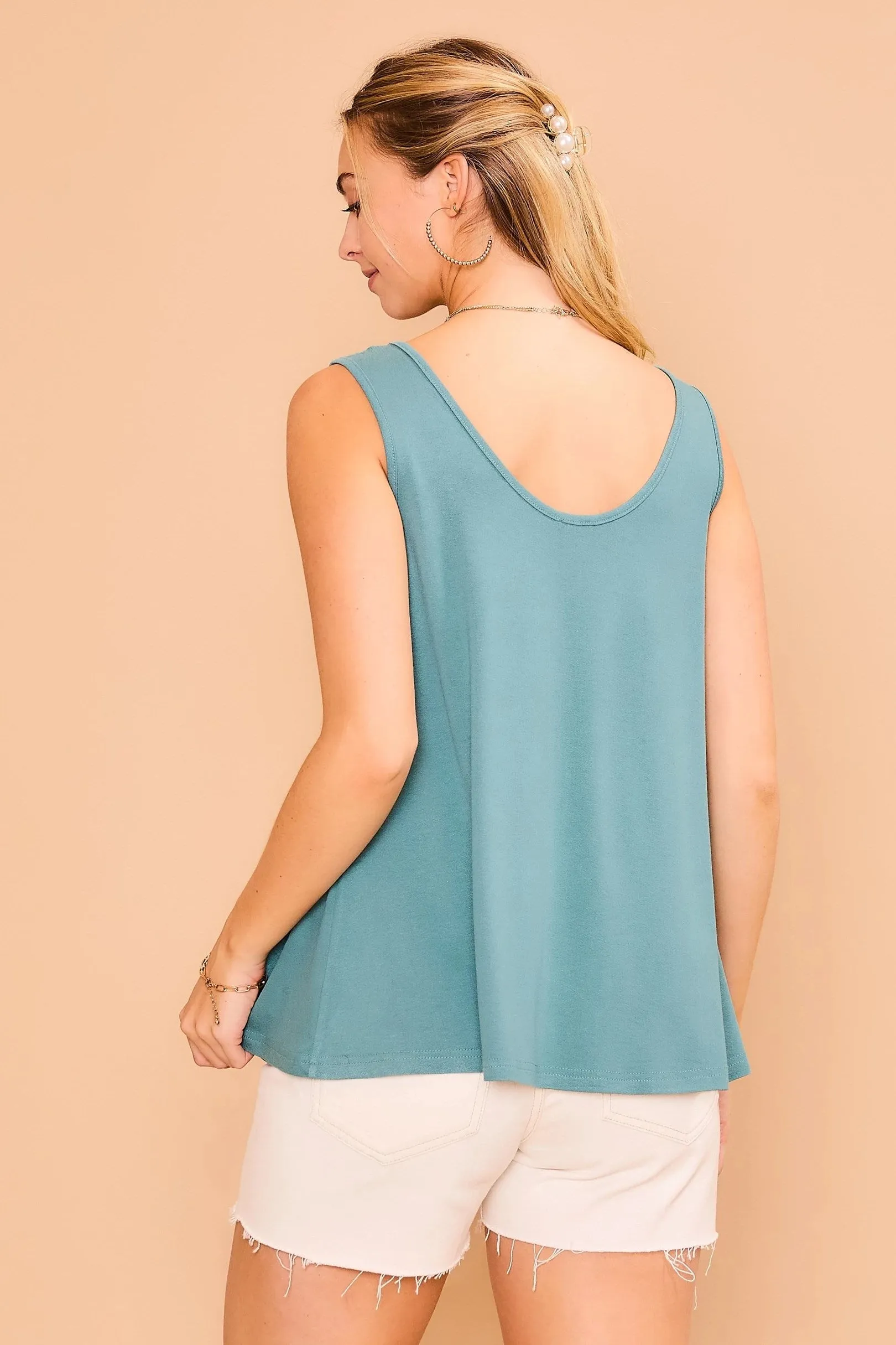 CozyCo Soft and Breezy Sleeveless Top- 2 Colors - PREORDER