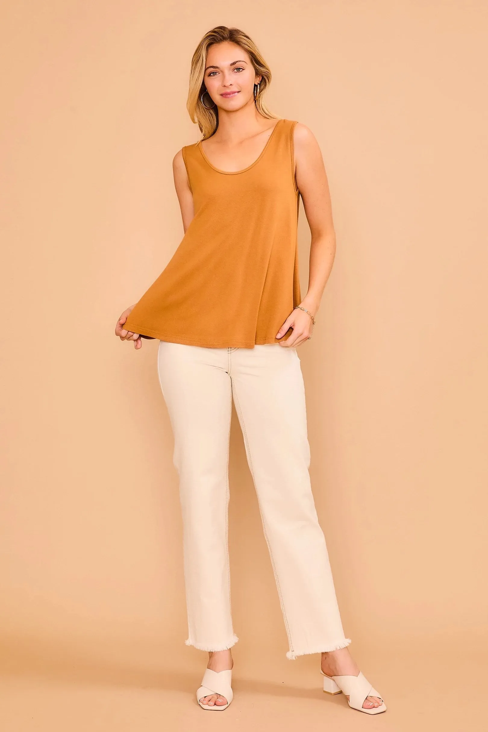 CozyCo Soft and Breezy Sleeveless Top- 2 Colors - PREORDER