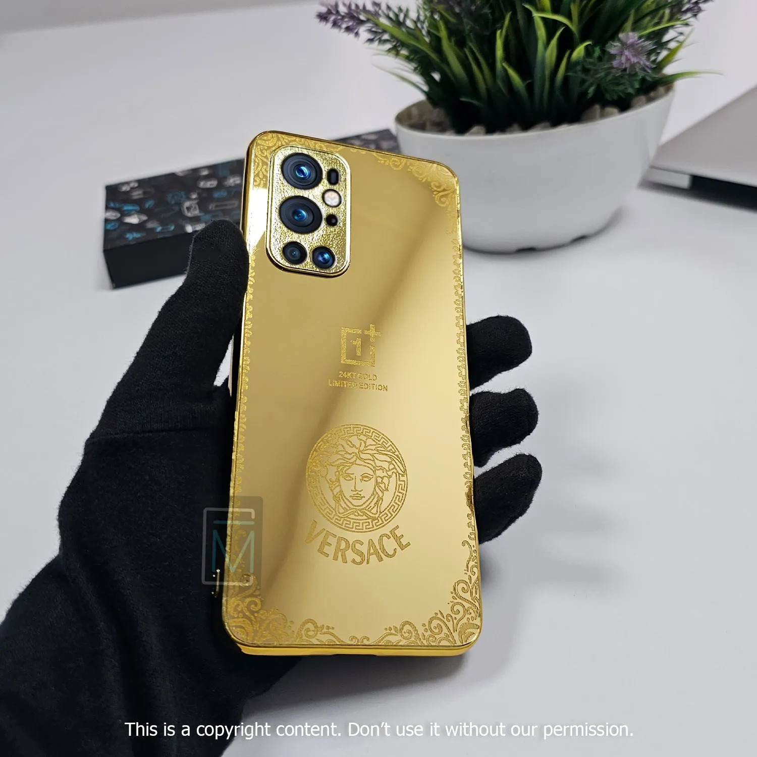 Crafted Gold Luxurious Camera Protective Case - OnePlus