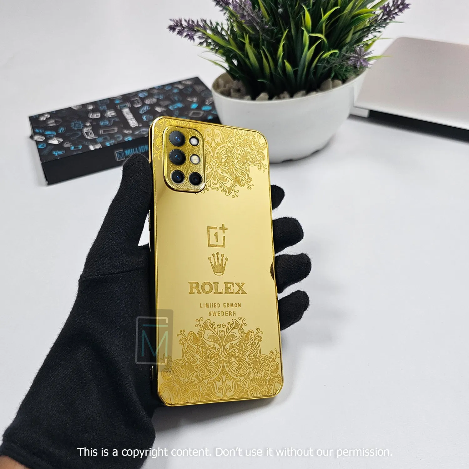 Crafted Gold Luxurious Camera Protective Case - OnePlus