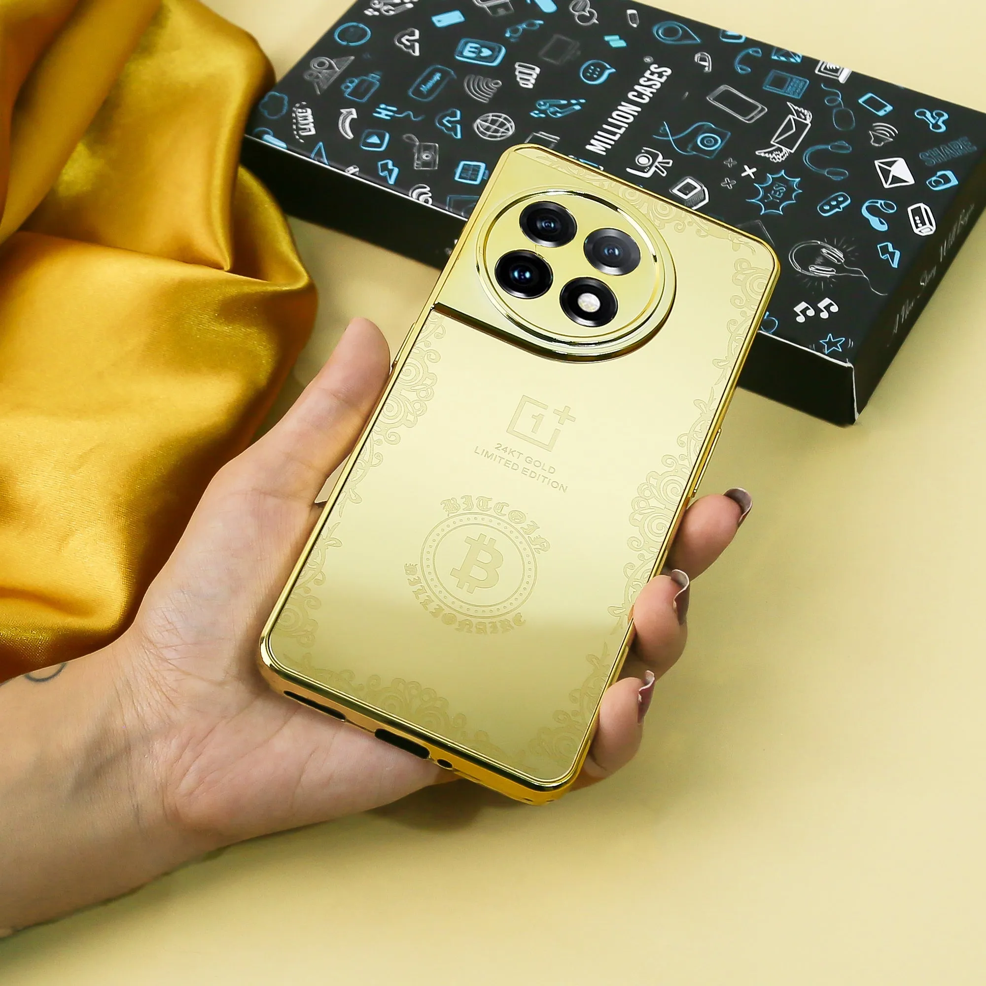 Crafted Gold Luxurious Camera Protective Case - OnePlus