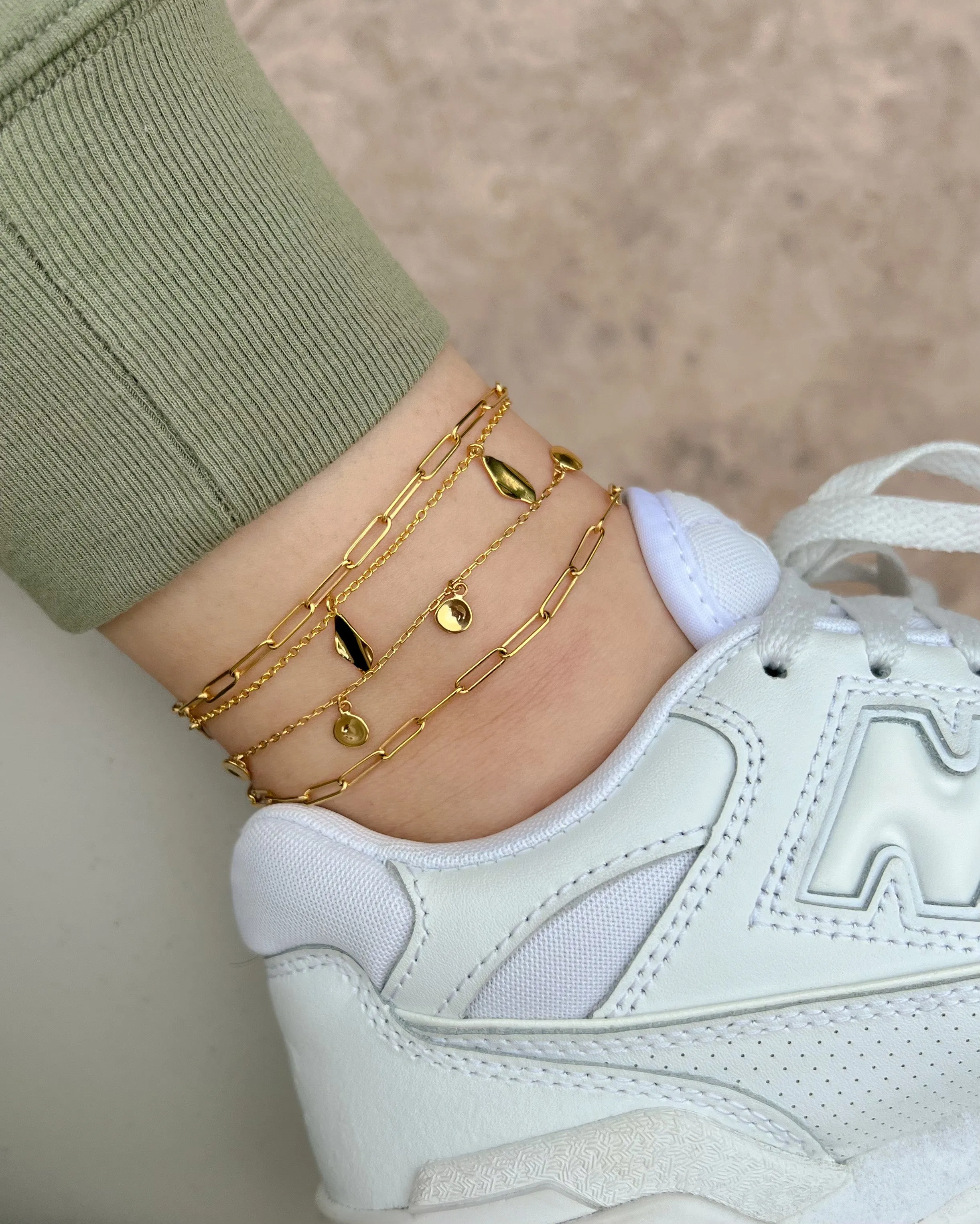 Delicate Bidu Layered Anklet