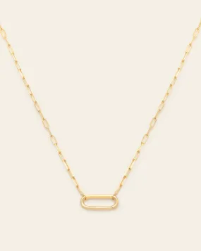 Delicate Carabiner Clasp Necklace - Gold Vermeil