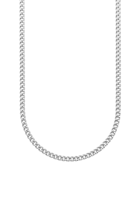 Delicate Curb Necklace Silver