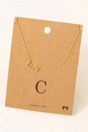 Delicate Gold Initial Necklace