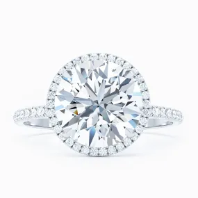 Delicate Halo - Round Engagement Ring