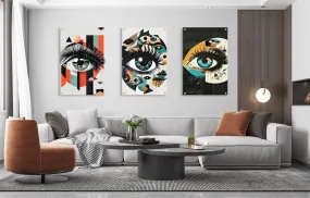 Eyes Design Set of 3 Prints Modern Wall Art Modern Artwork