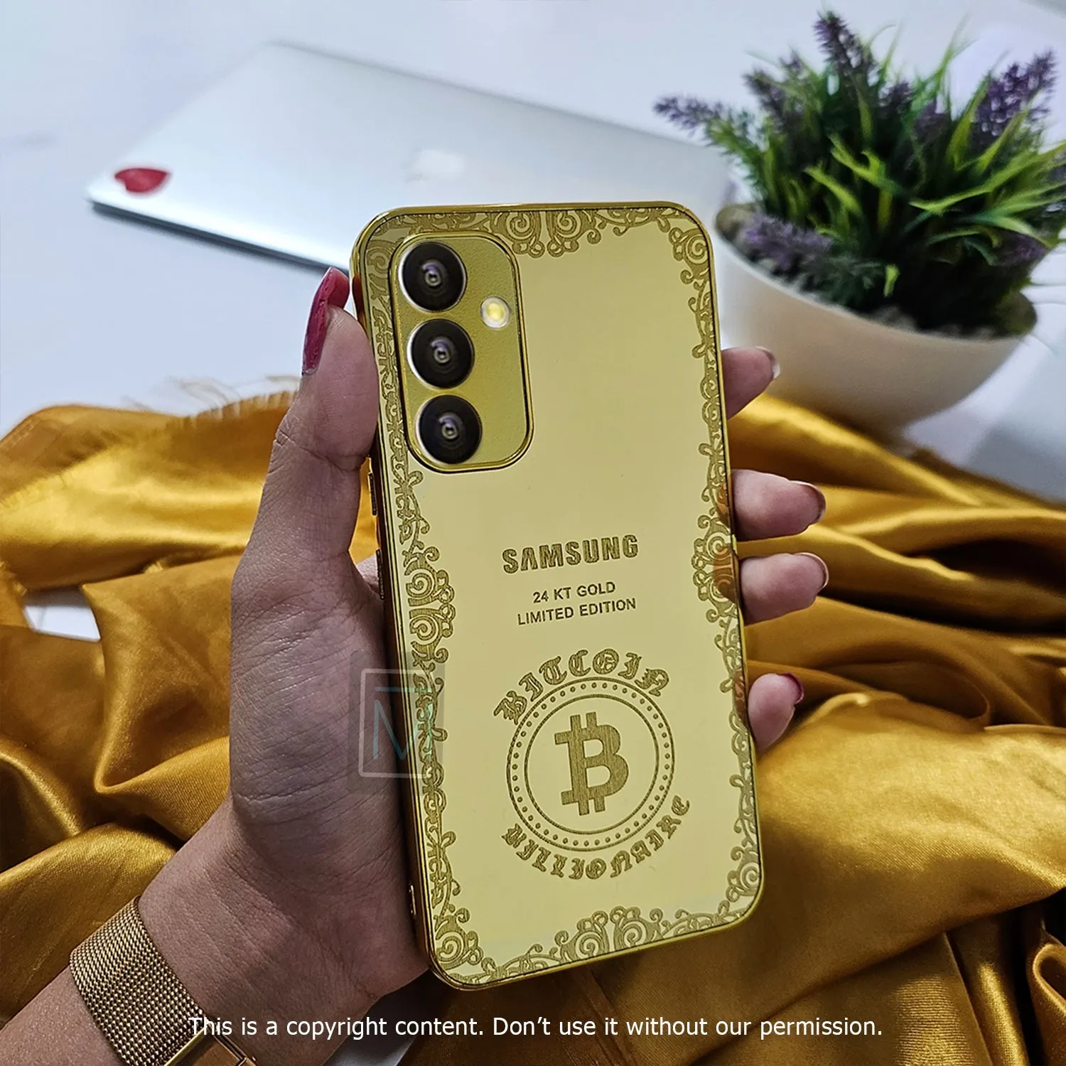 Galaxy A Series Crafted Gold Luxurious Camera Protective Case