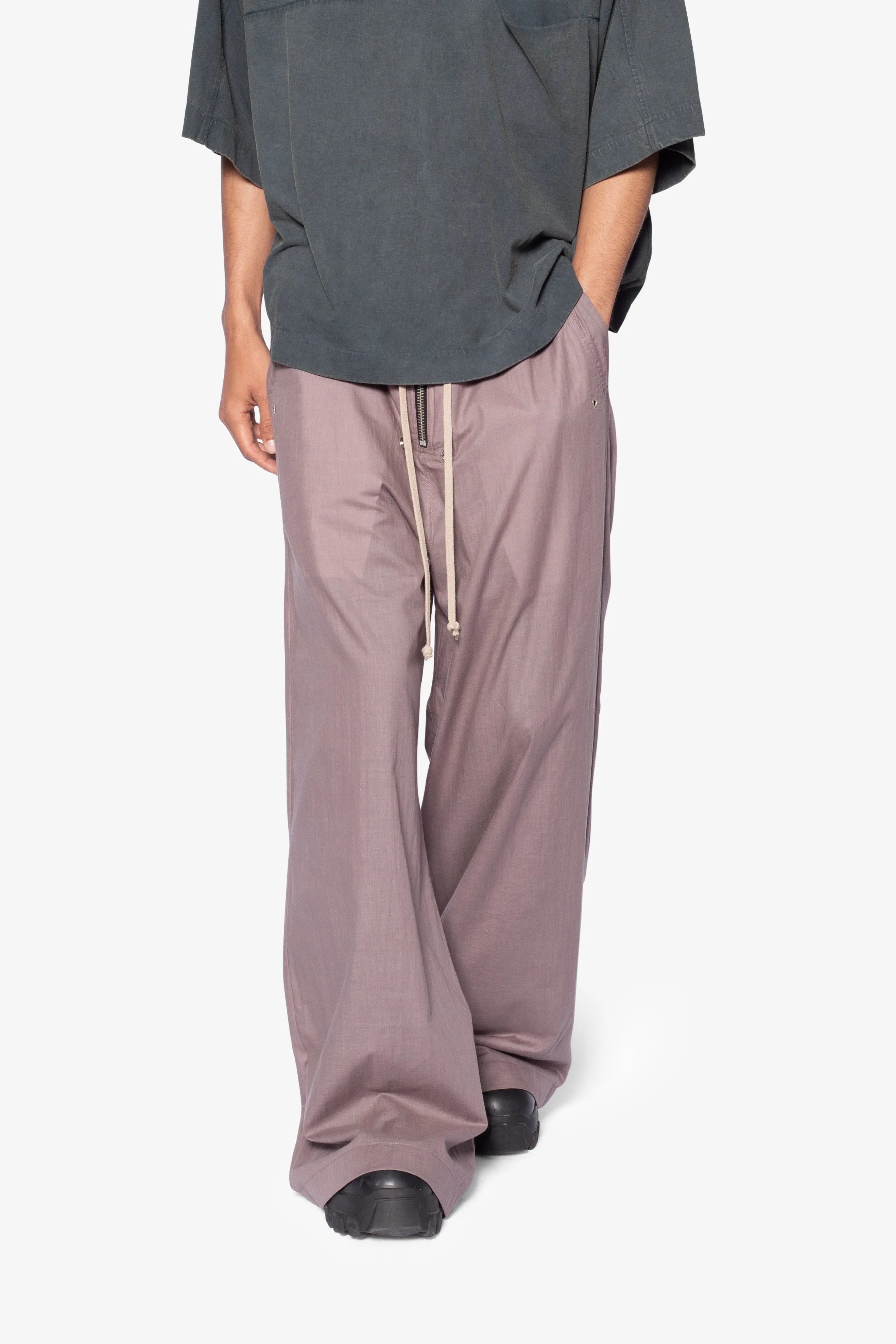 Gauze Layered Rave Pants - Mauve