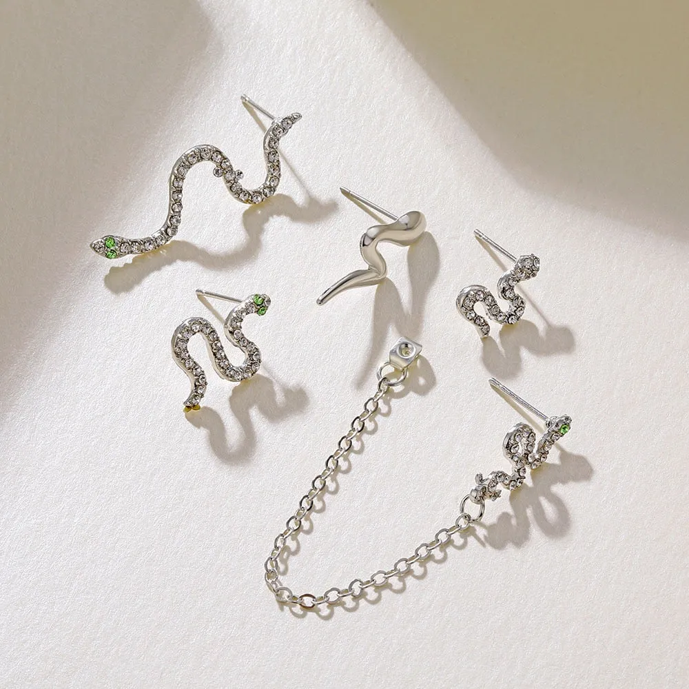 Gorgeous Luxurious Snake Earrings Set (5 Earrings per order)