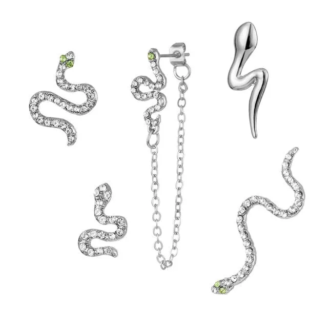 Gorgeous Luxurious Snake Earrings Set (5 Earrings per order)