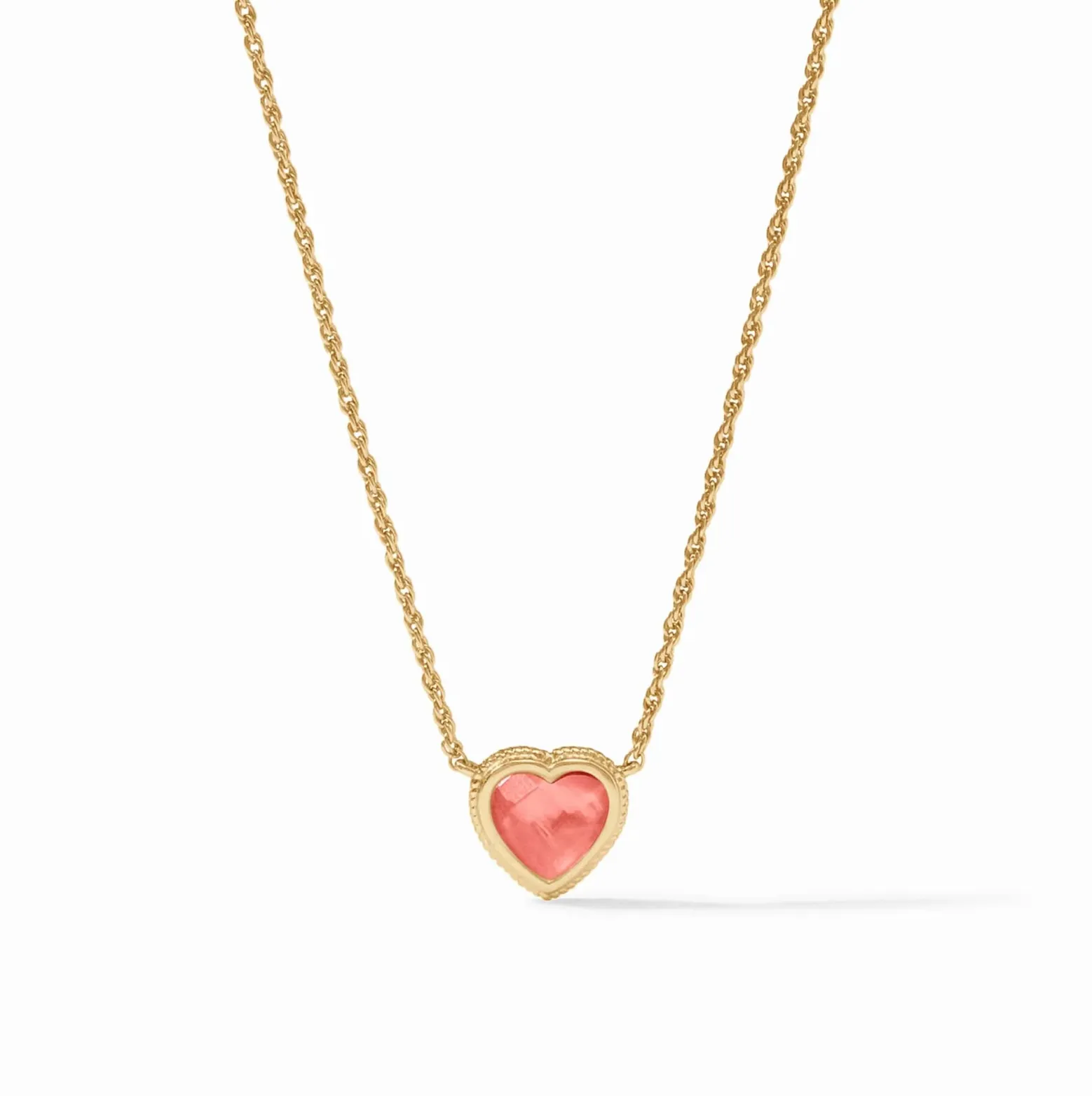 Julie Vos Heart Delicate Necklace, Blush Pink