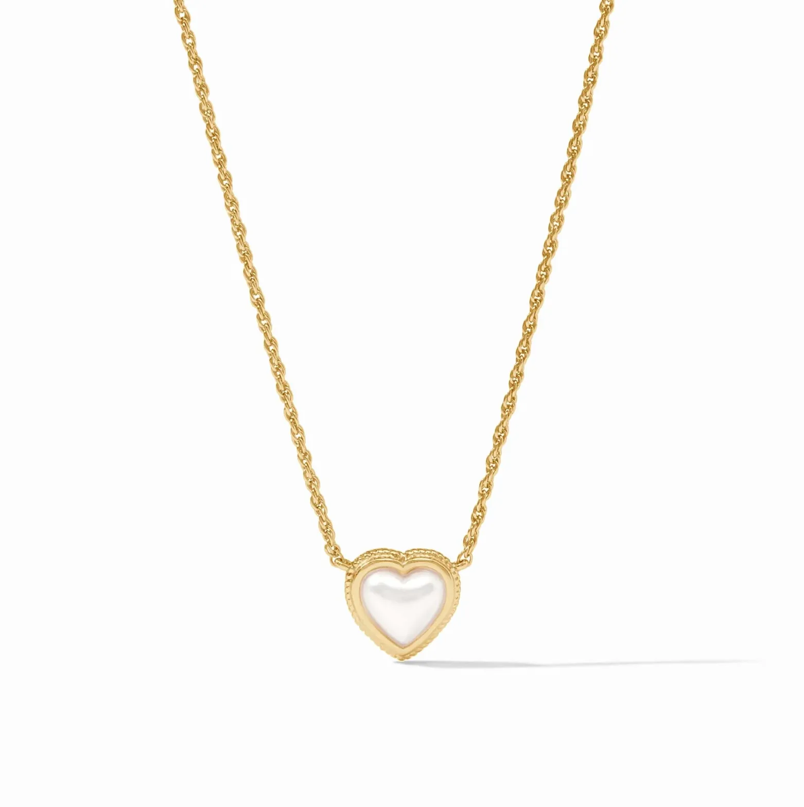 Julie Vos Heart Delicate Necklace, Pearl