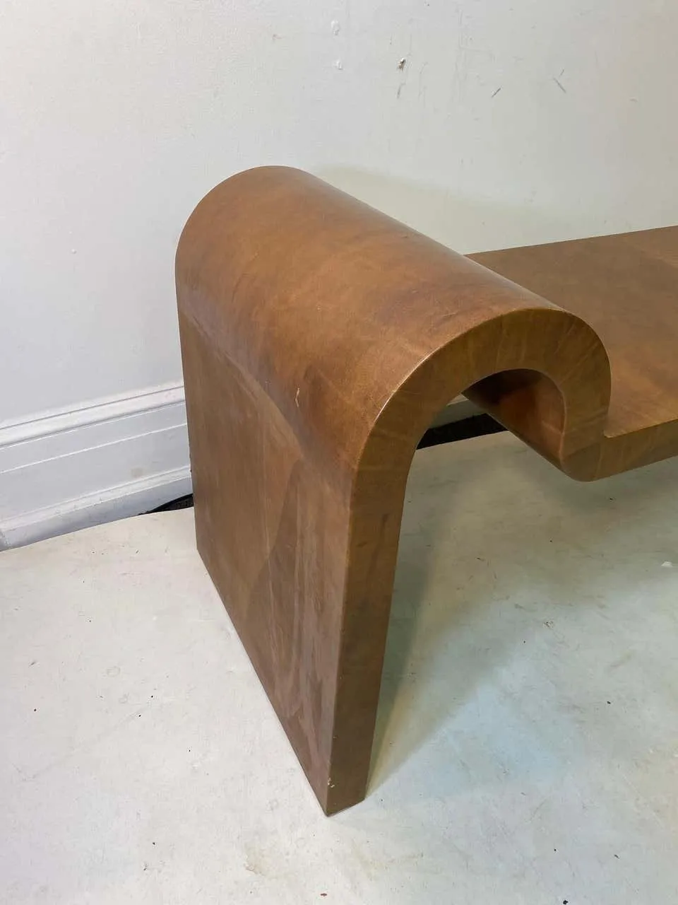 Karl Springer Modern Leather Bench