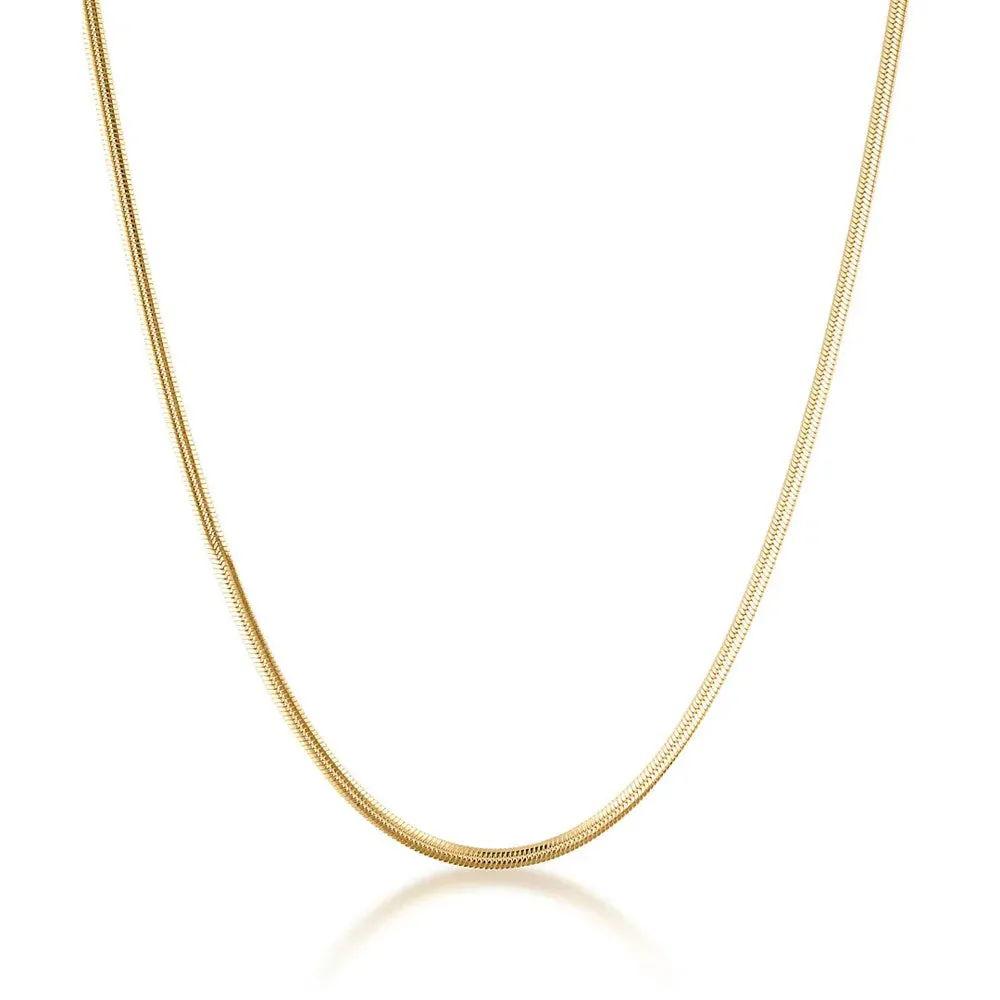 LINDA TAHIJA Fluid Snake Chain Necklace  GOLD