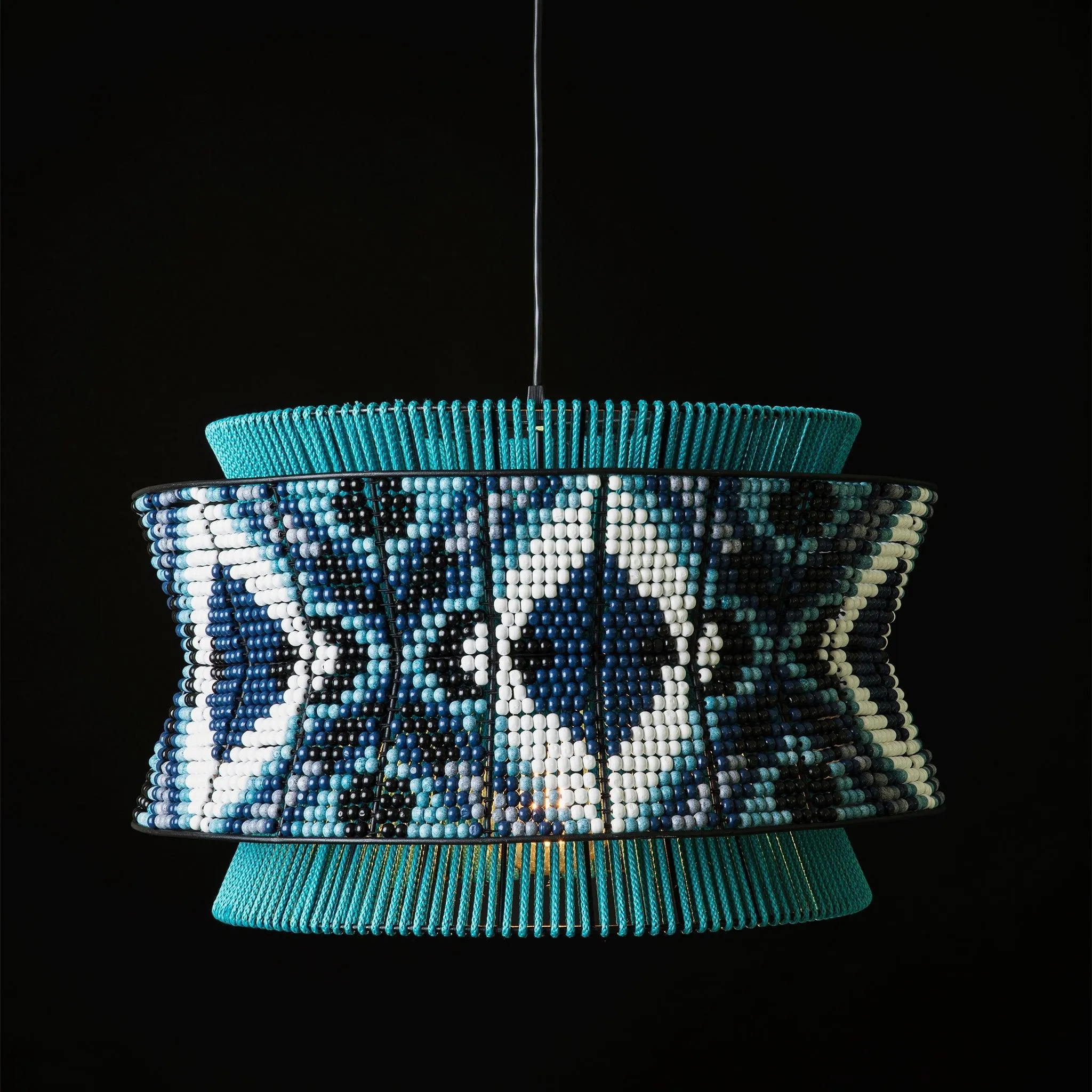 Liz Turquoise Modern Chandelier