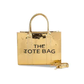 Luxurious and Eye-Catching Shiny Gold Tote Bag For Women