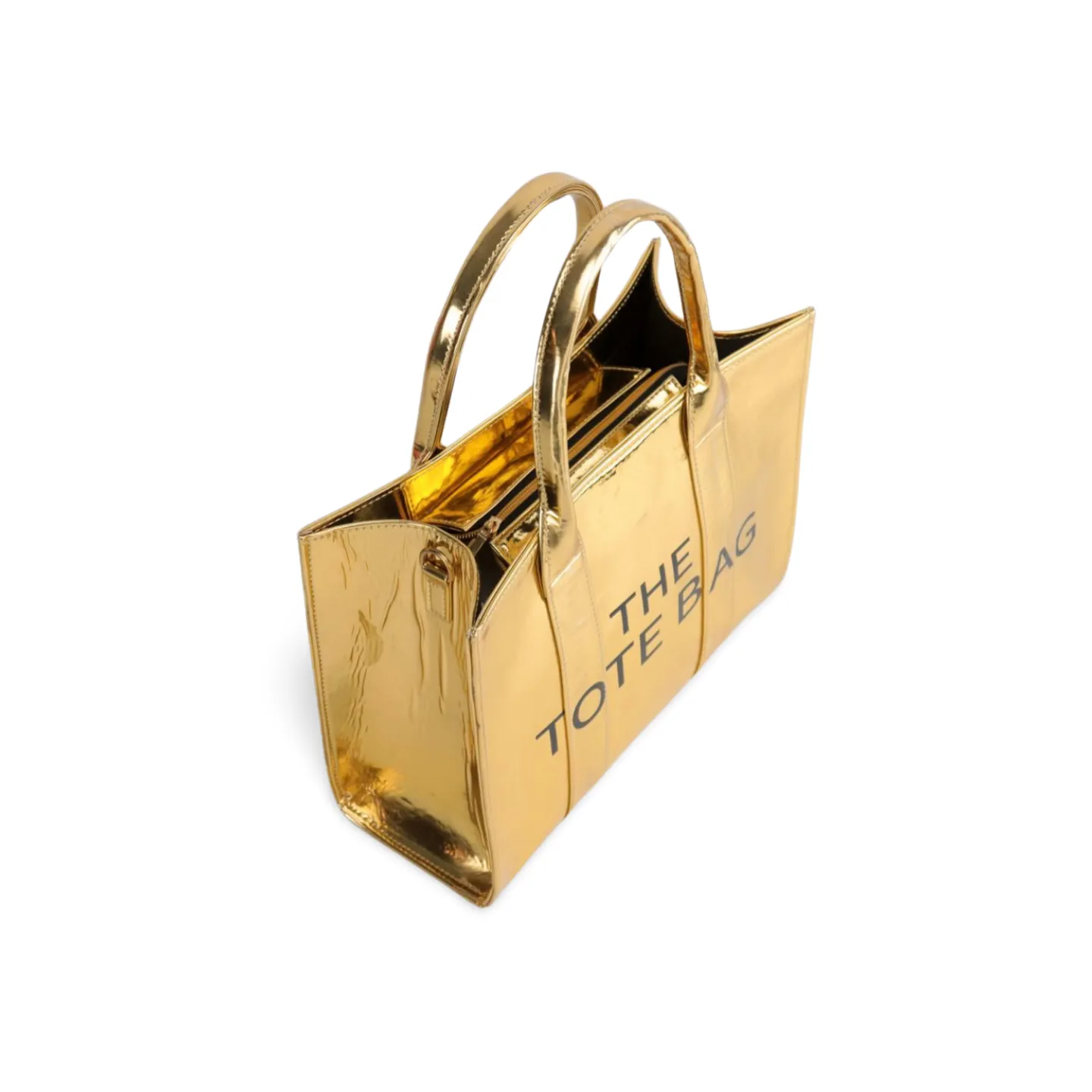 Luxurious and Eye-Catching Shiny Gold Tote Bag For Women