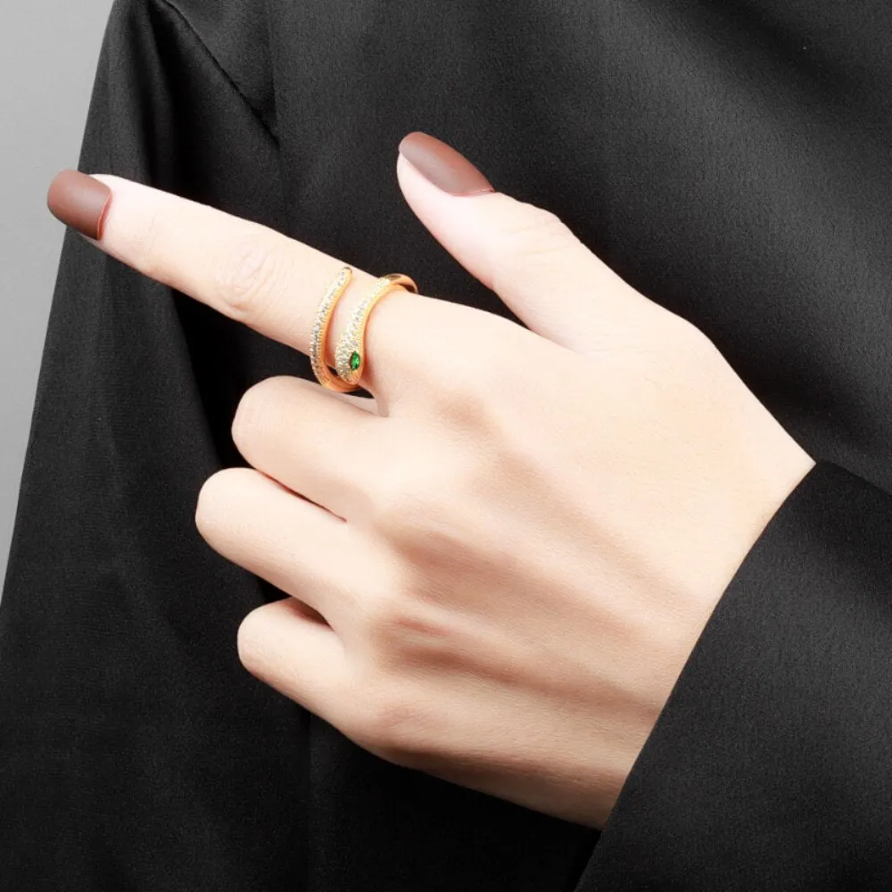 Luxurious Crystal Snake Ring