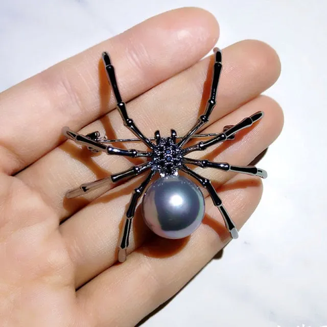 Luxurious Exaggerated Spider Brooch