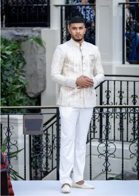 Luxurious Premium Sampan Ivory White Jacket