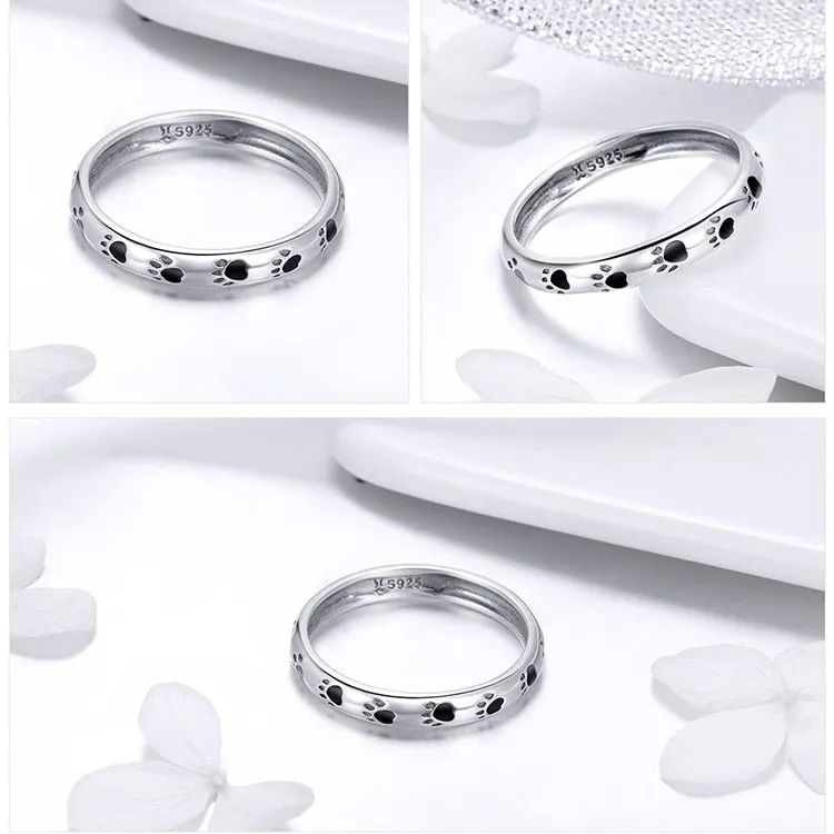 Luxurious Pure S925 Dog Paws Ring